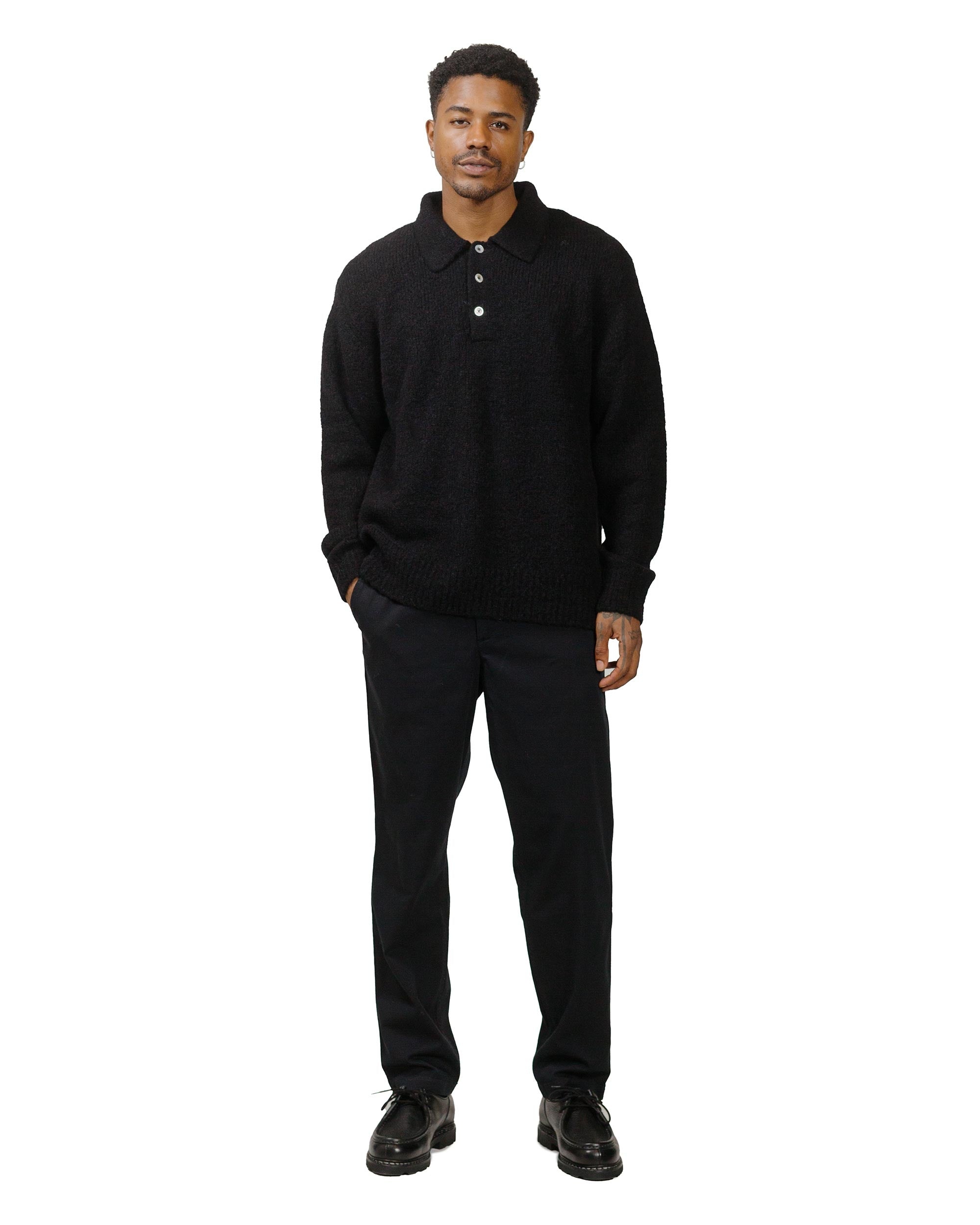Rasmus Relaxed Brushed Polo Black - 4