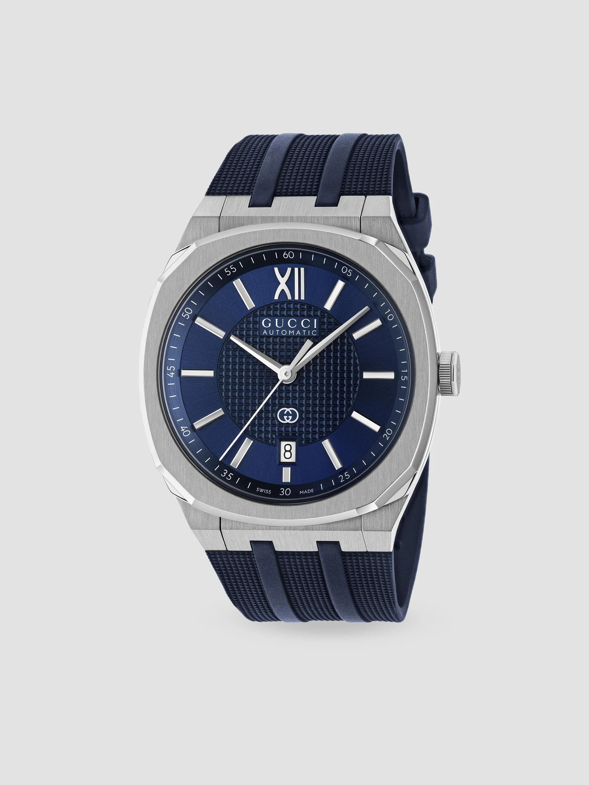 Men's 25H Stainless Steel & Rubber Strap Watch/40MM - Blue Steel - 1