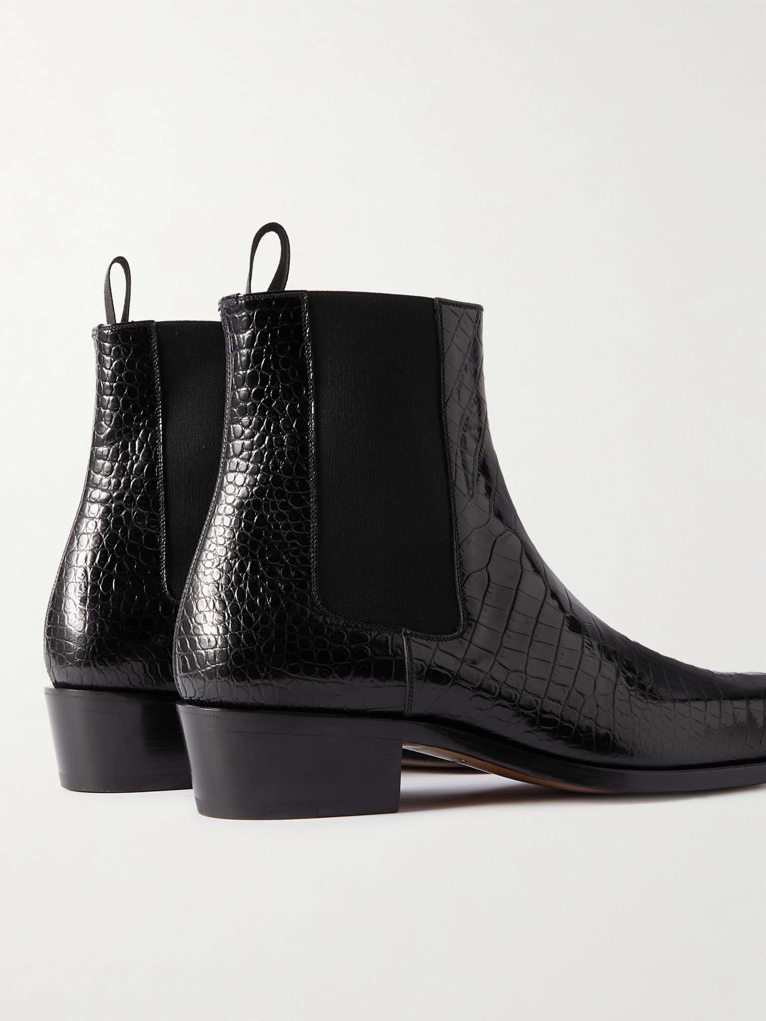 Bailey Croc-Effect Patent-Leather Chelsea Boots - 5