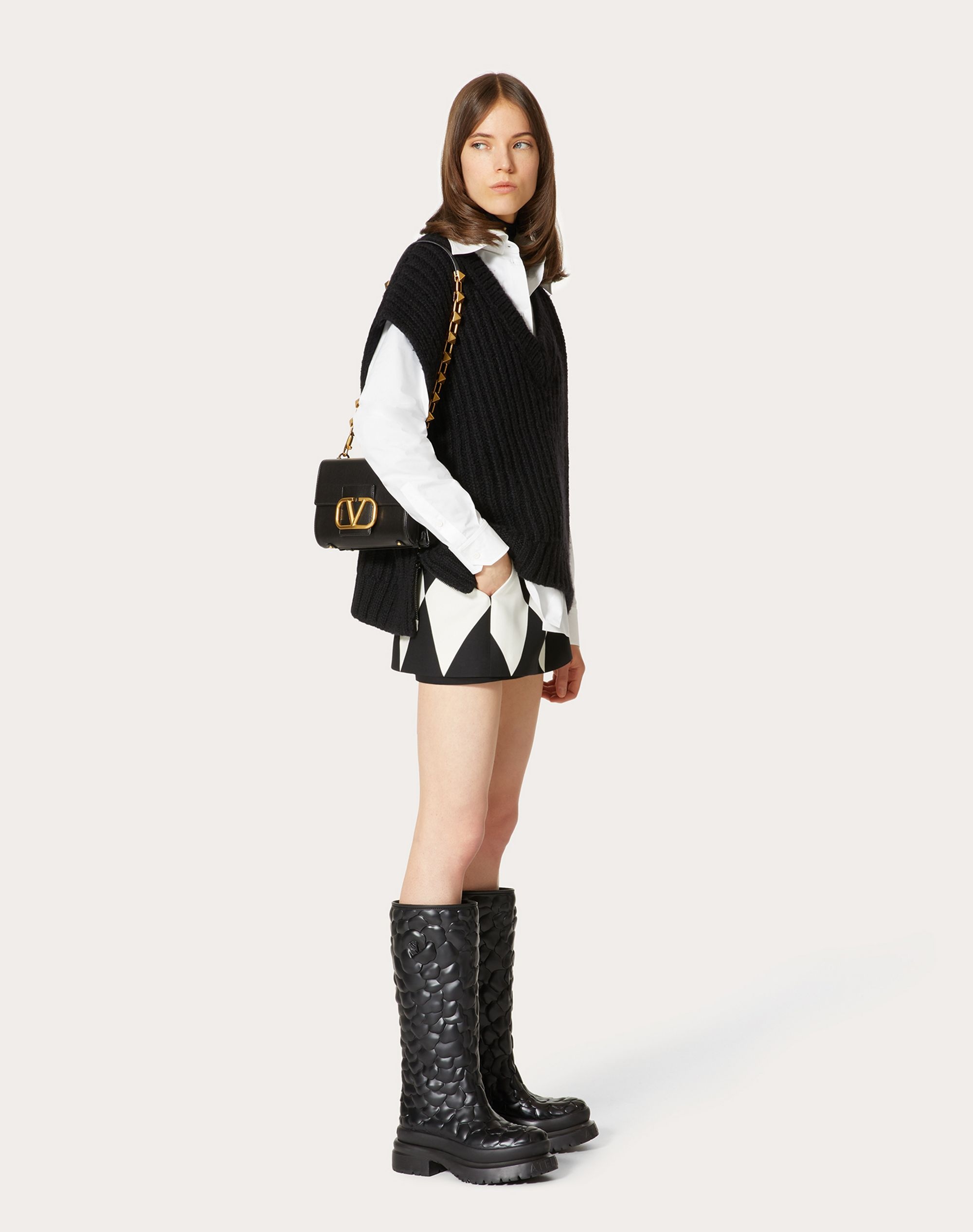 SKORT IN PRINTED CREPE COUTURE - 2