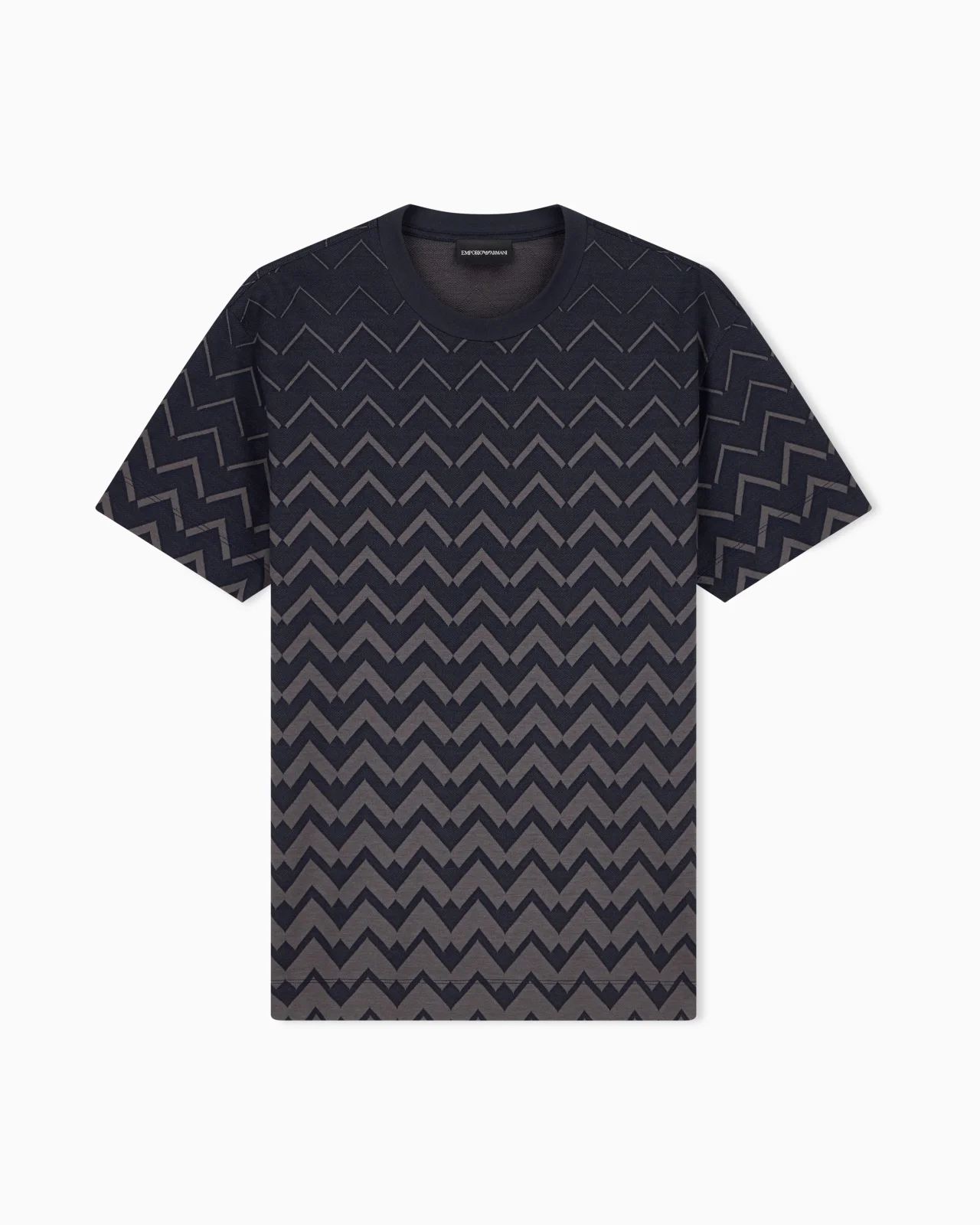 JERSEY JACQUARD T-SHIRT IN LYOCELL BLEND SIGNATURE CAPSULE - 1