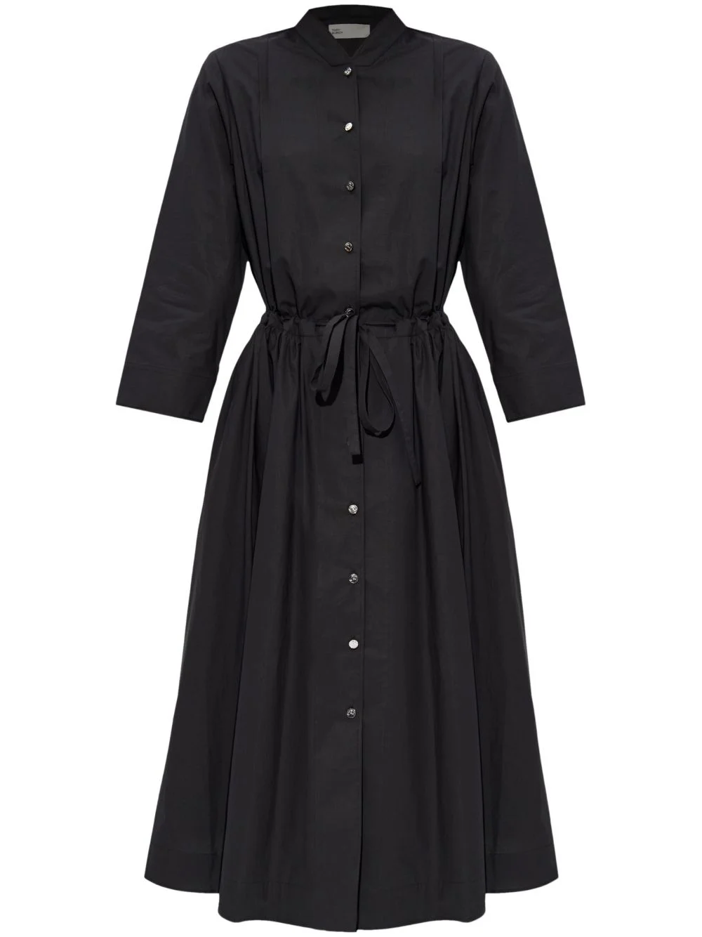 belted cotton shirt dress - 1