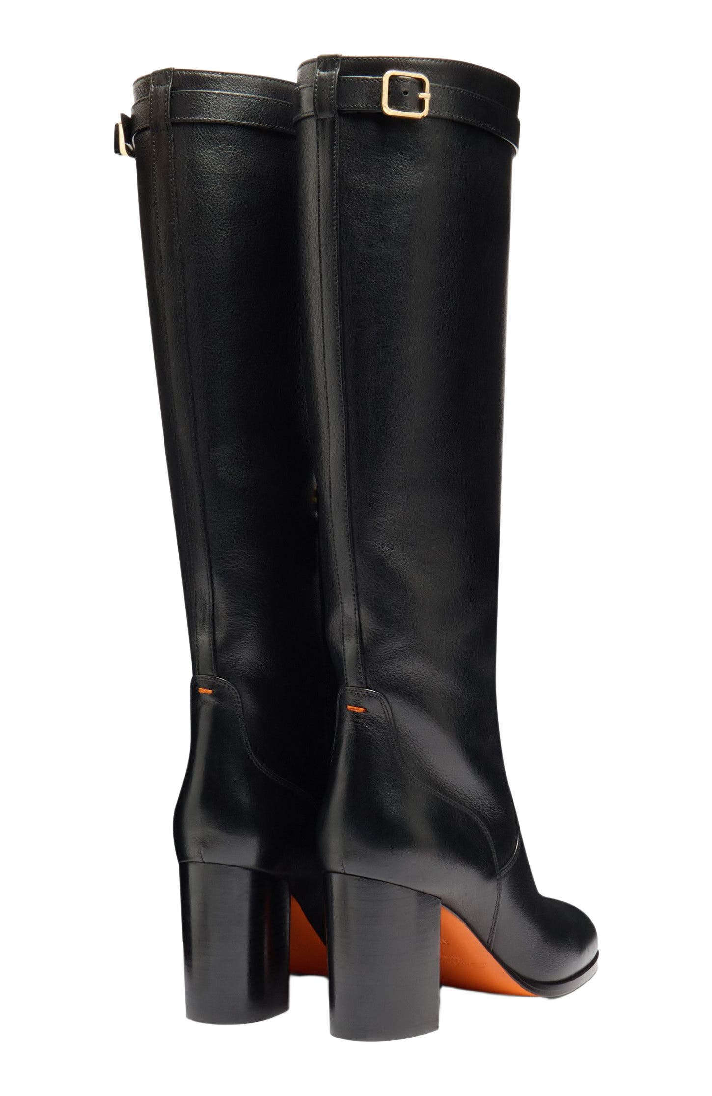 Santoni Leather high-heel boot in Black at Nordstrom - 4