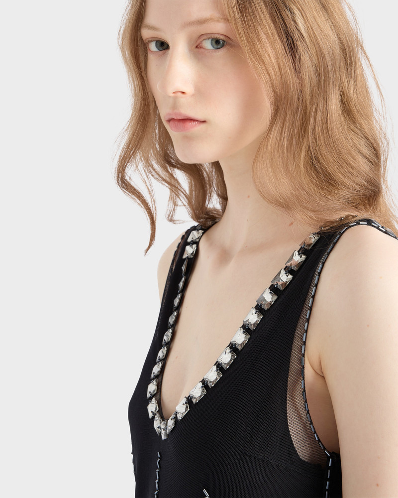 Embroidered tulle mini-dress 4