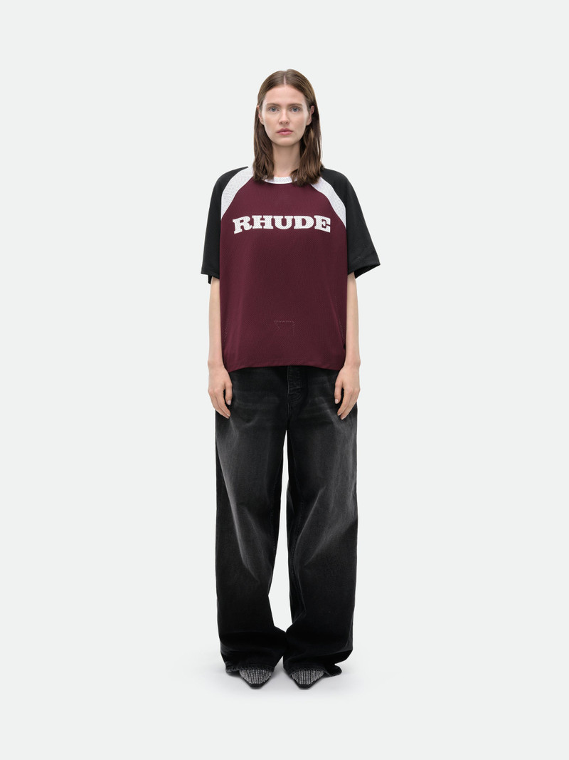 Rhude RACING LOGO MESH SHIRT outlook