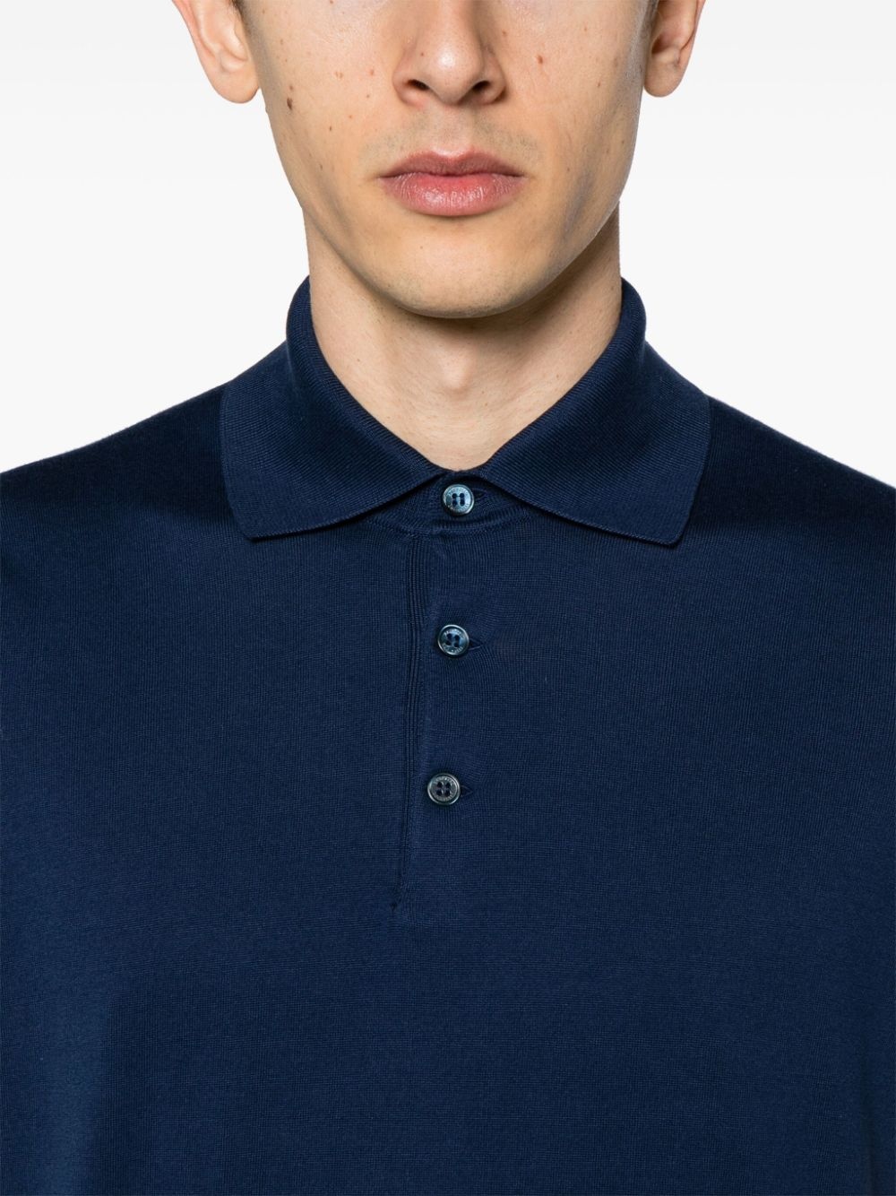 contrasting-trim cotton polo shirt - 5