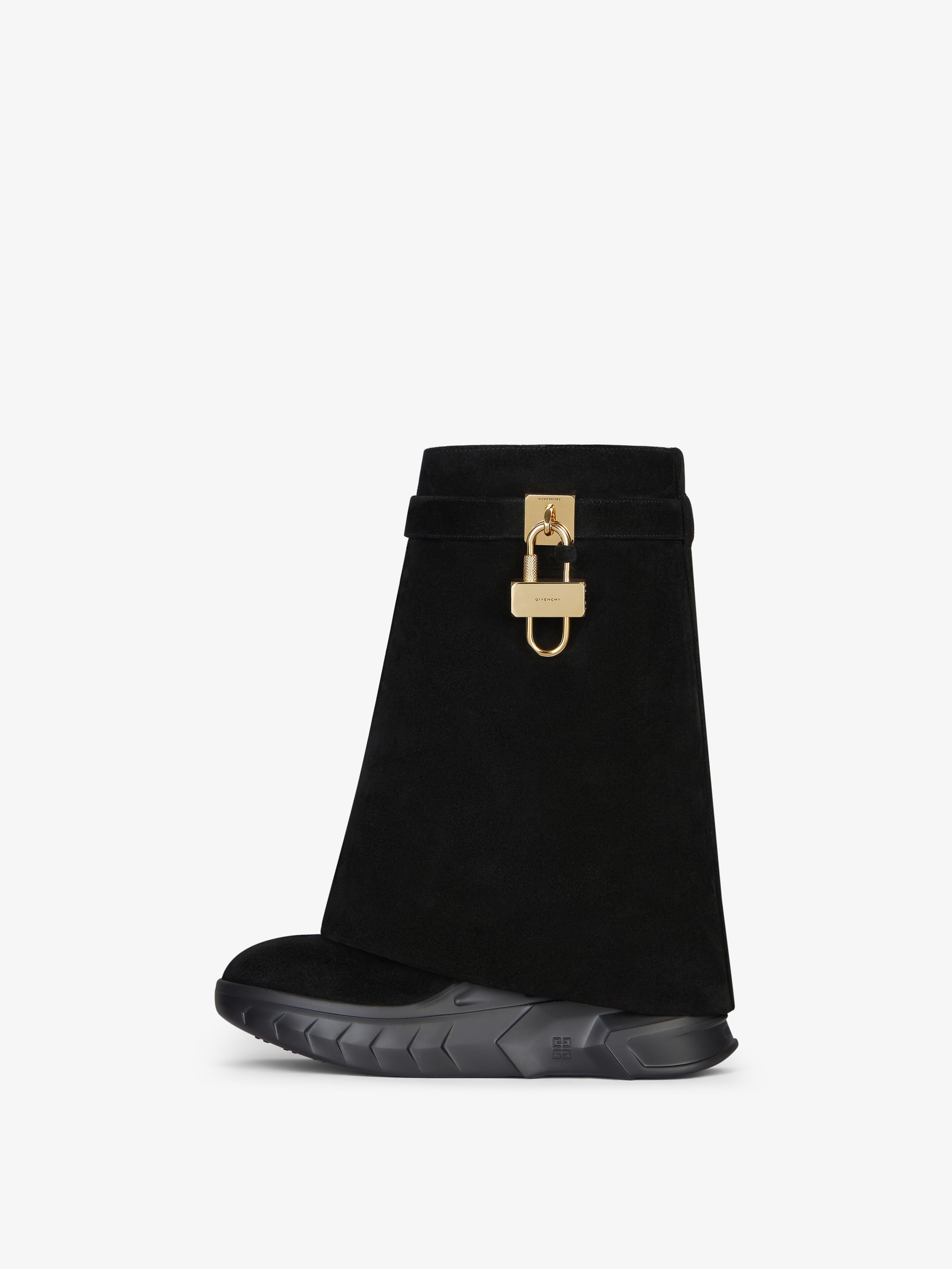 SHARK LOCK BIKER ANKLE BOOTS IN SUEDE - 5