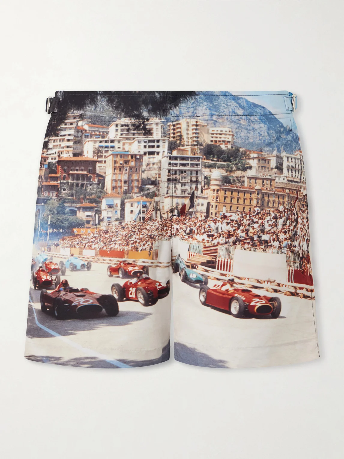 Bulldog Straight-Leg Mid-Length Printed Swim Shorts - 1