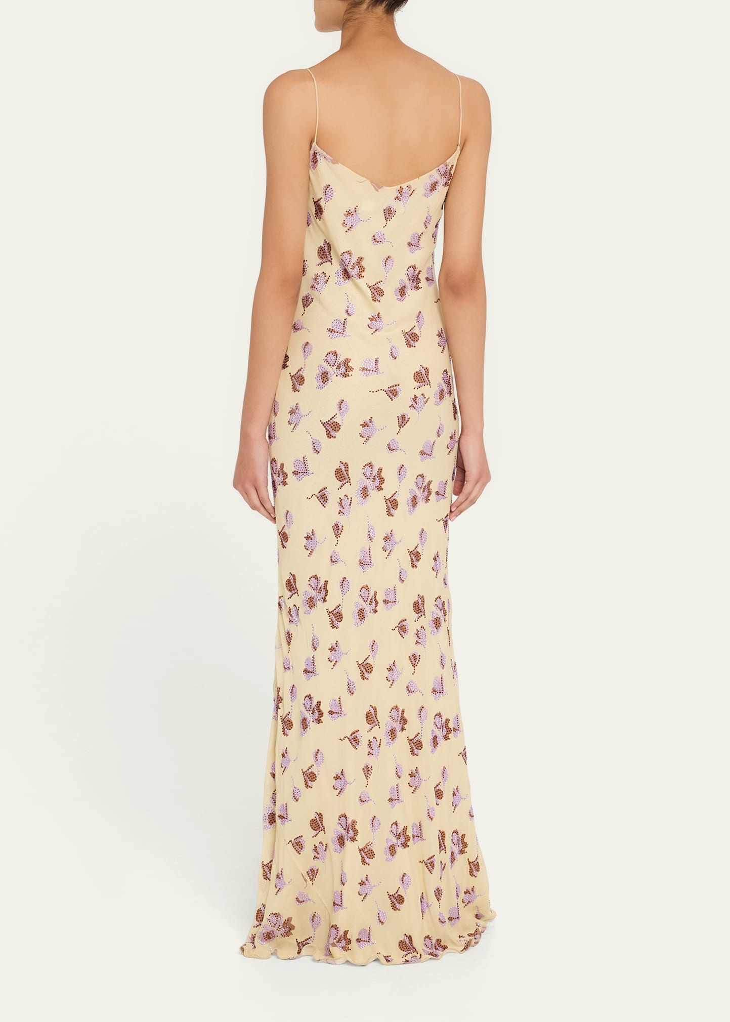 Embellished Floral Maxi Dress - 3
