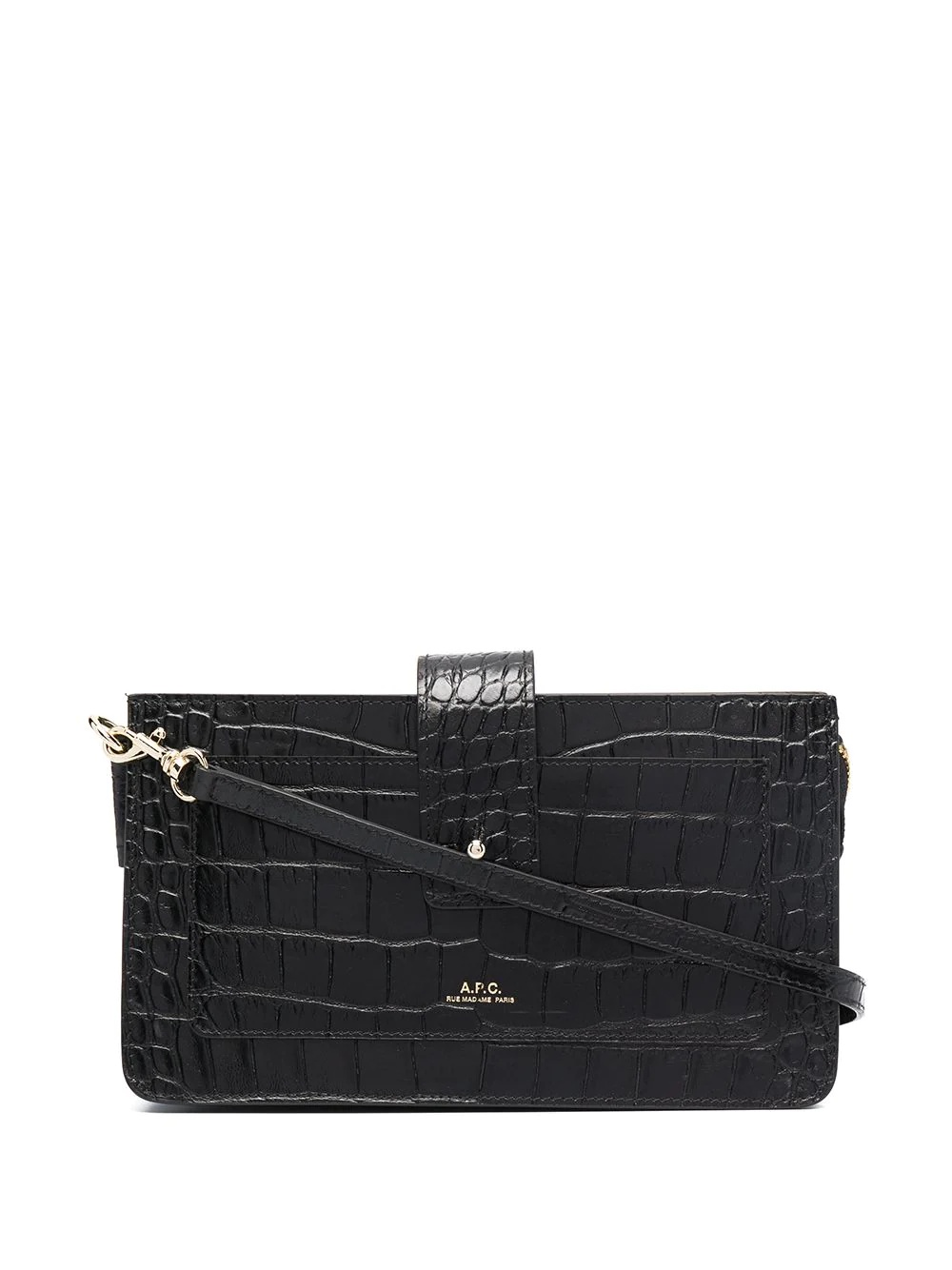 Albane crocodile-embossed bag - 1