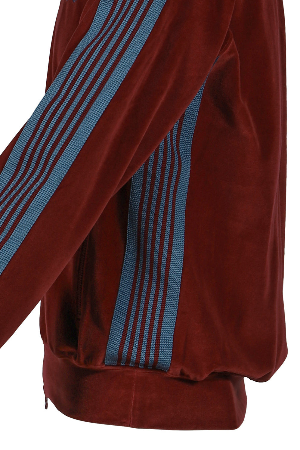RIB COLLAR TRACK JACKET - C/PE VELOUR / BUR - 8