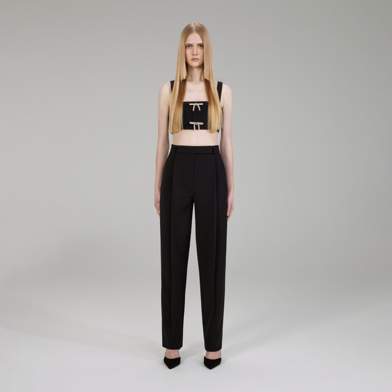 Black Crepe Trousers - 1