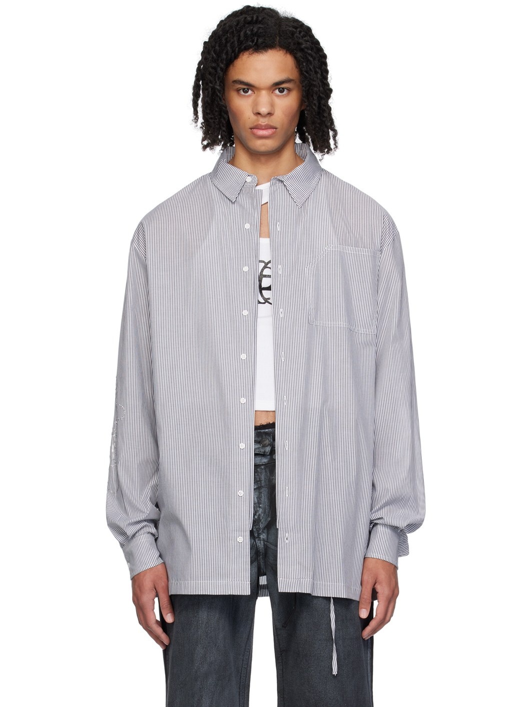 Gray Oversized Shirt - 1