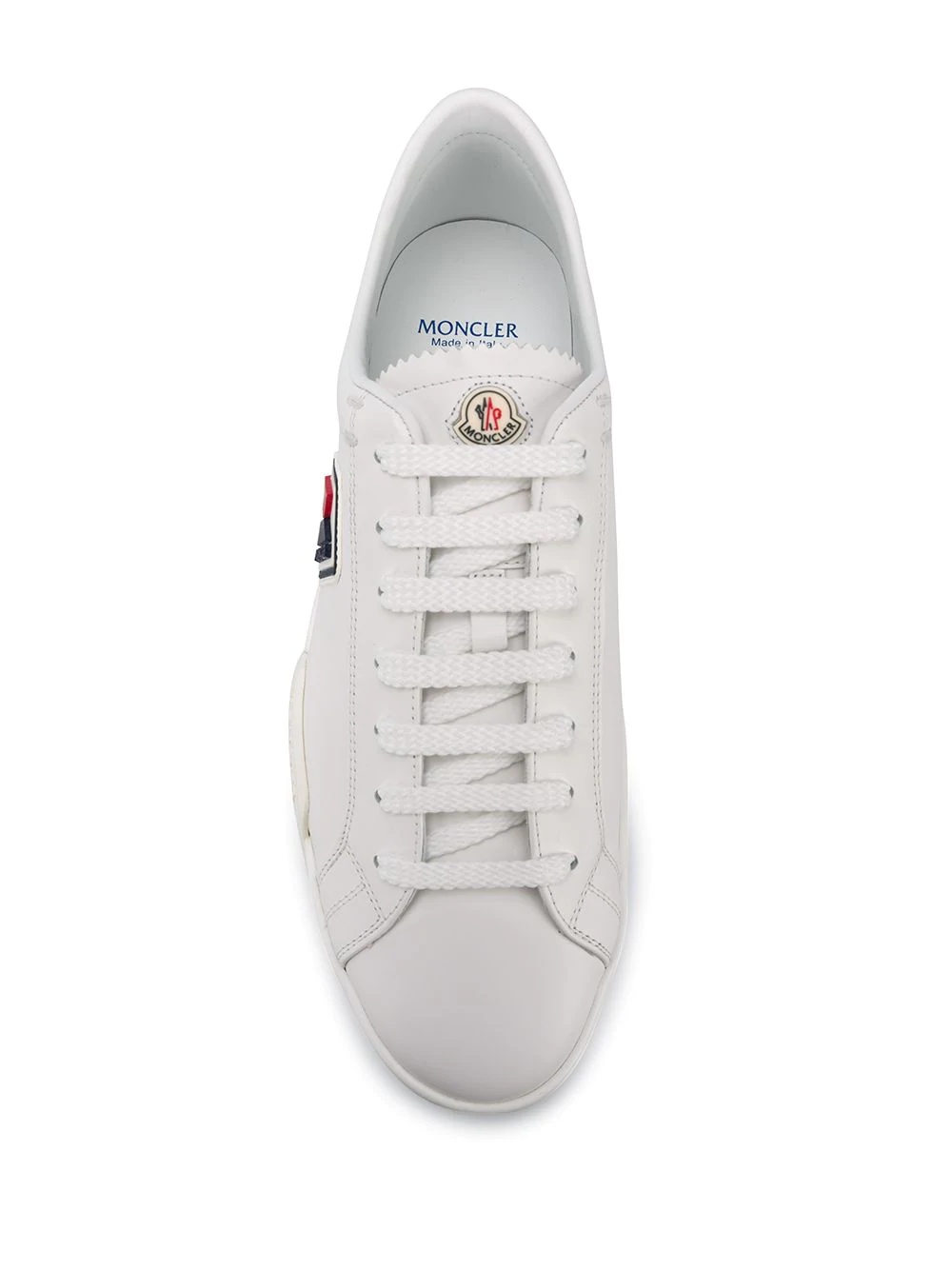 logo patch leather trainers - 4