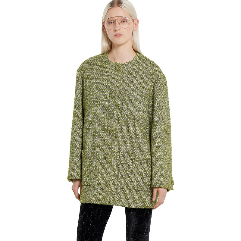 Wool cotton bouclé coat 3