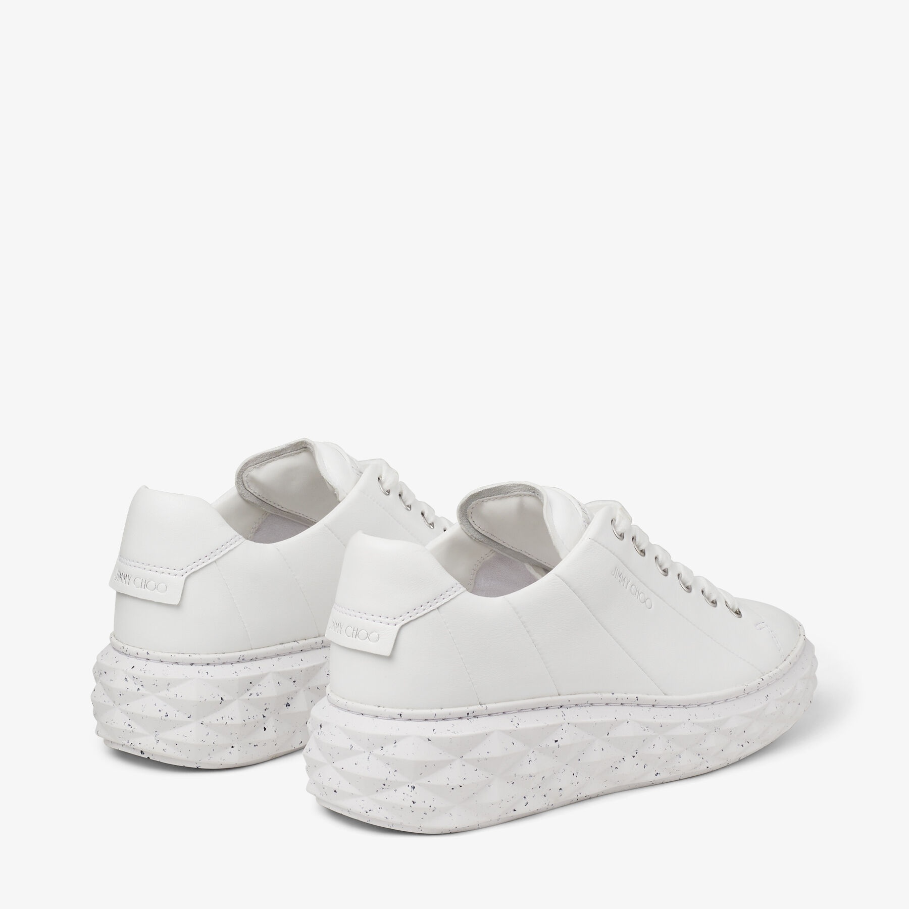 Diamond Light Maxi/F
White Nappa Leather Low-Top Trainers with Platform Sole - 7