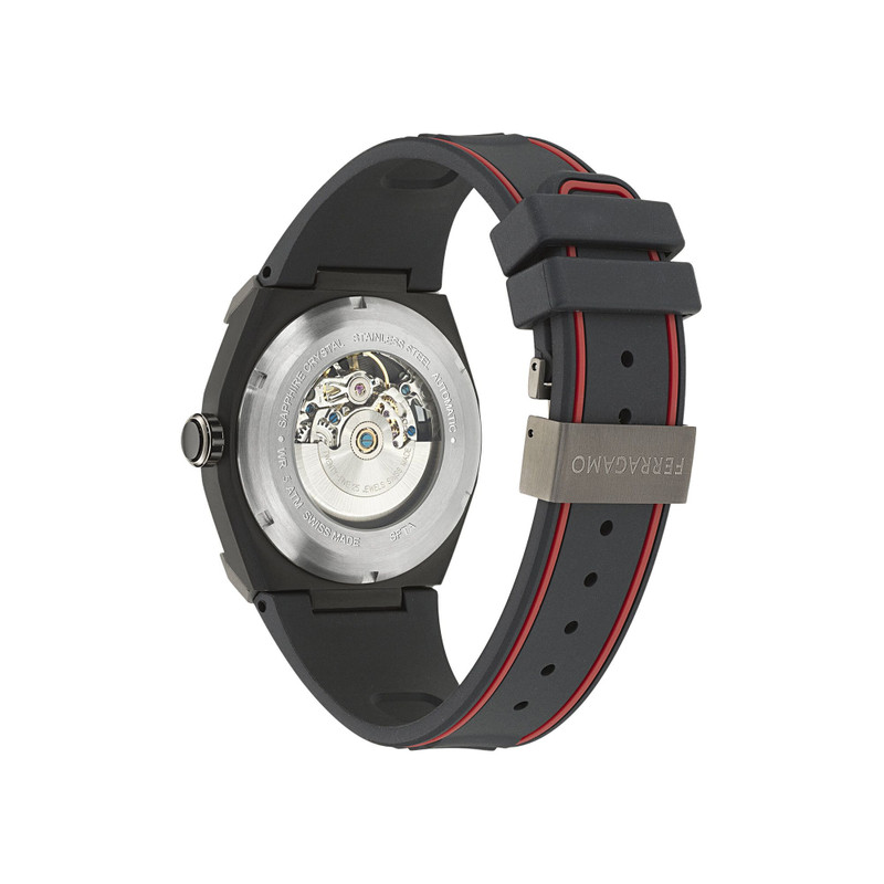 FERRAGAMO Ferragamo Supreme Skeleton Automatic Watch 'Gun' outlook