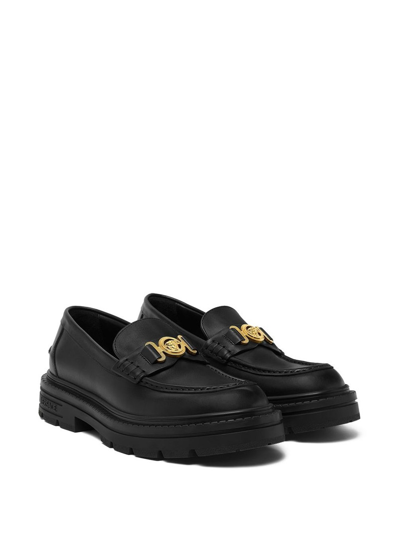 VERSACE Medusa-plaque platform loafers outlook