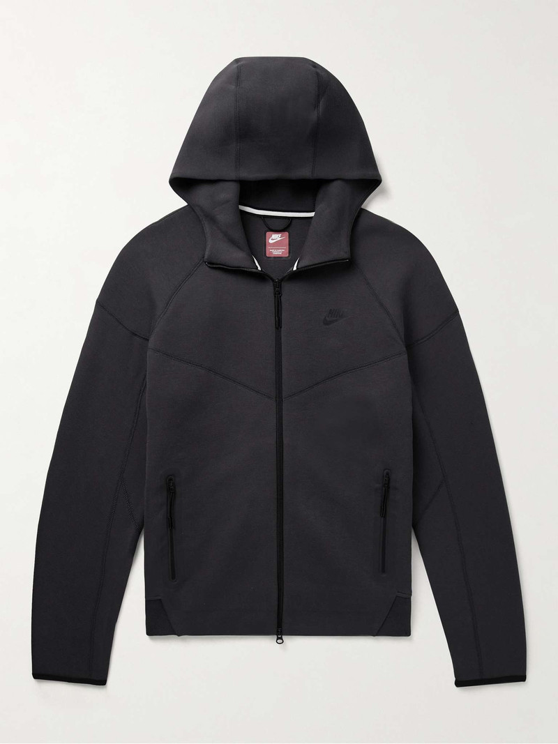 Logo-Print Cotton-Blend Tech Fleece Zip-Up Hoodie - 1