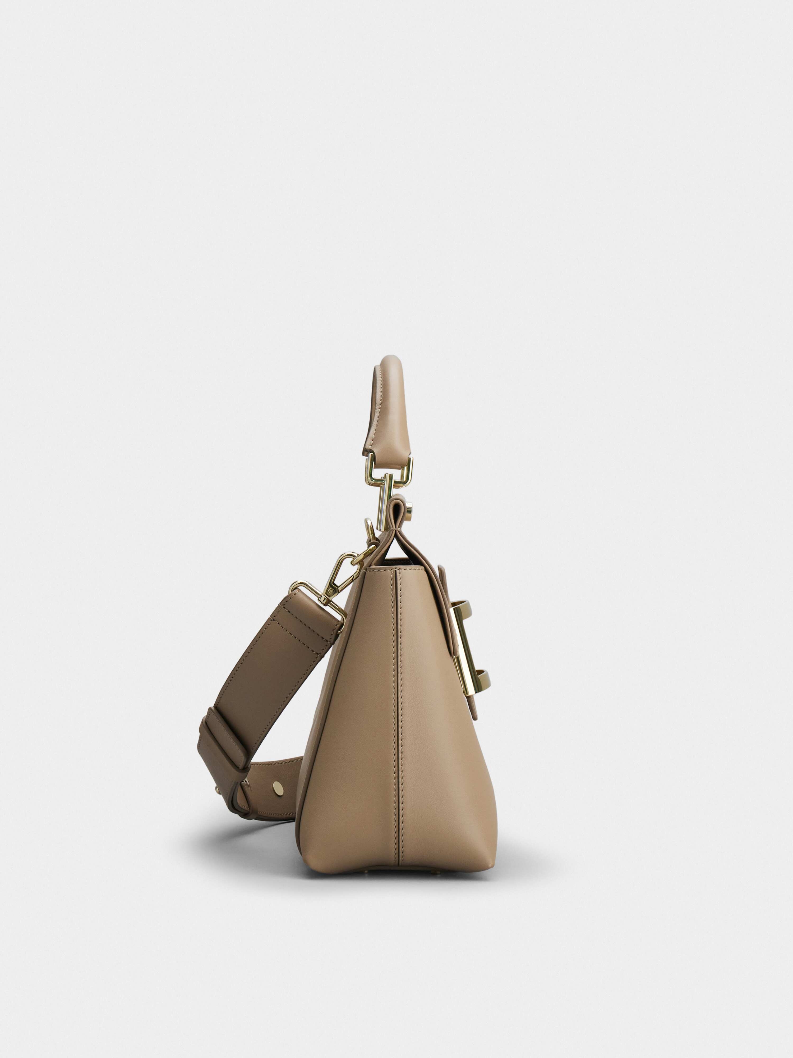 Viv' Cabas Metal Buckle Bag in Leather - 2