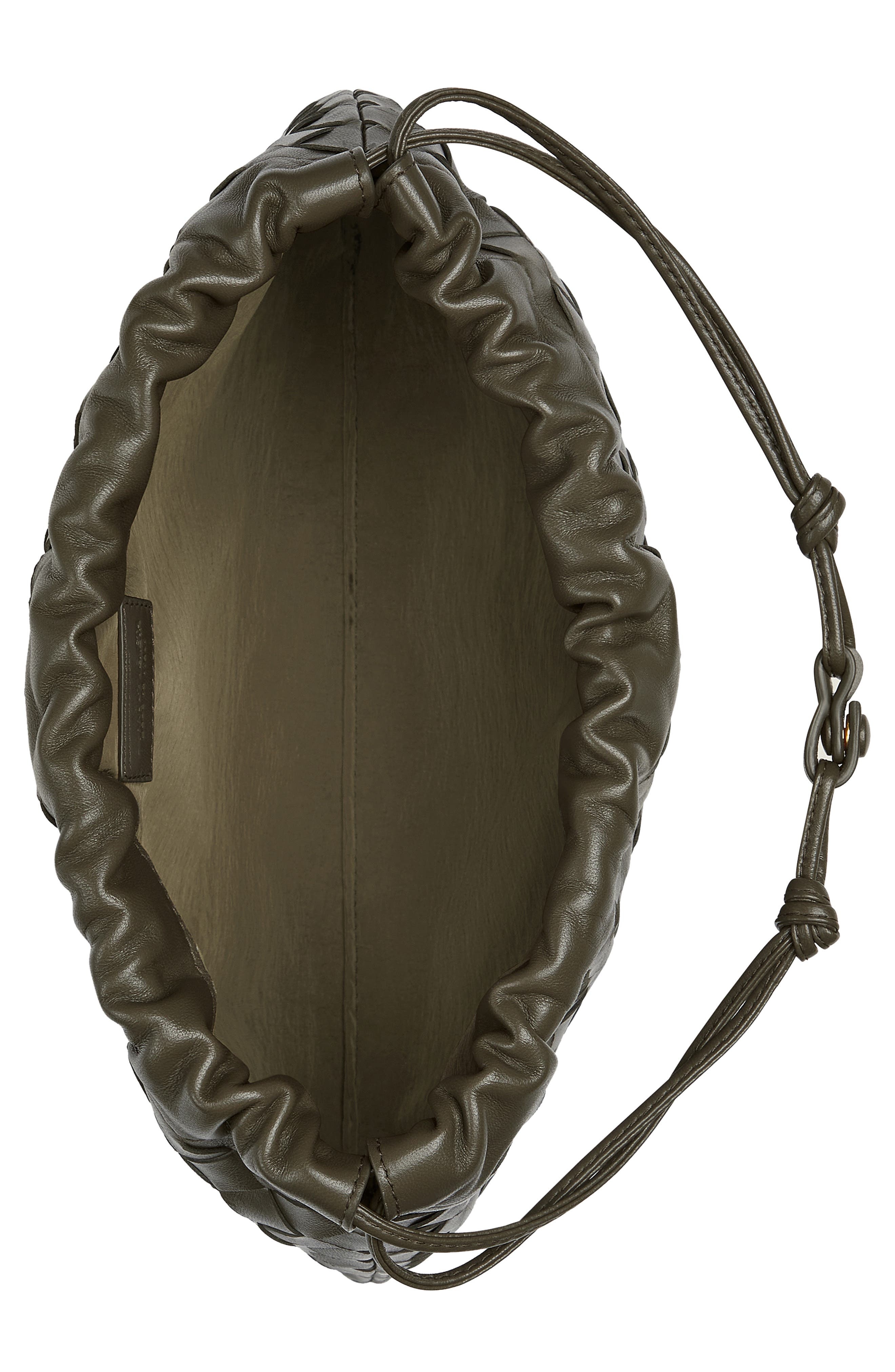 Bottega Veneta Medium Dustbag Intrecciato Leather Shoulder Bag in 3228 Cypress-Gold at Nordstrom - 5
