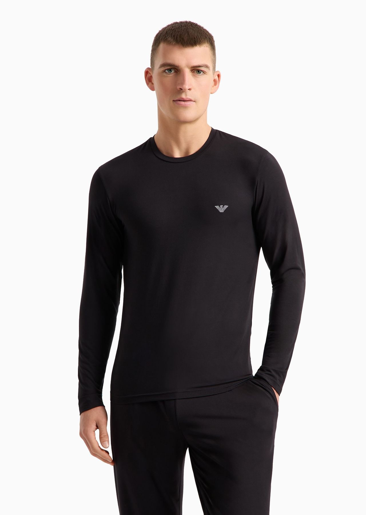 Fitted loungewear top in cosy modal - 2