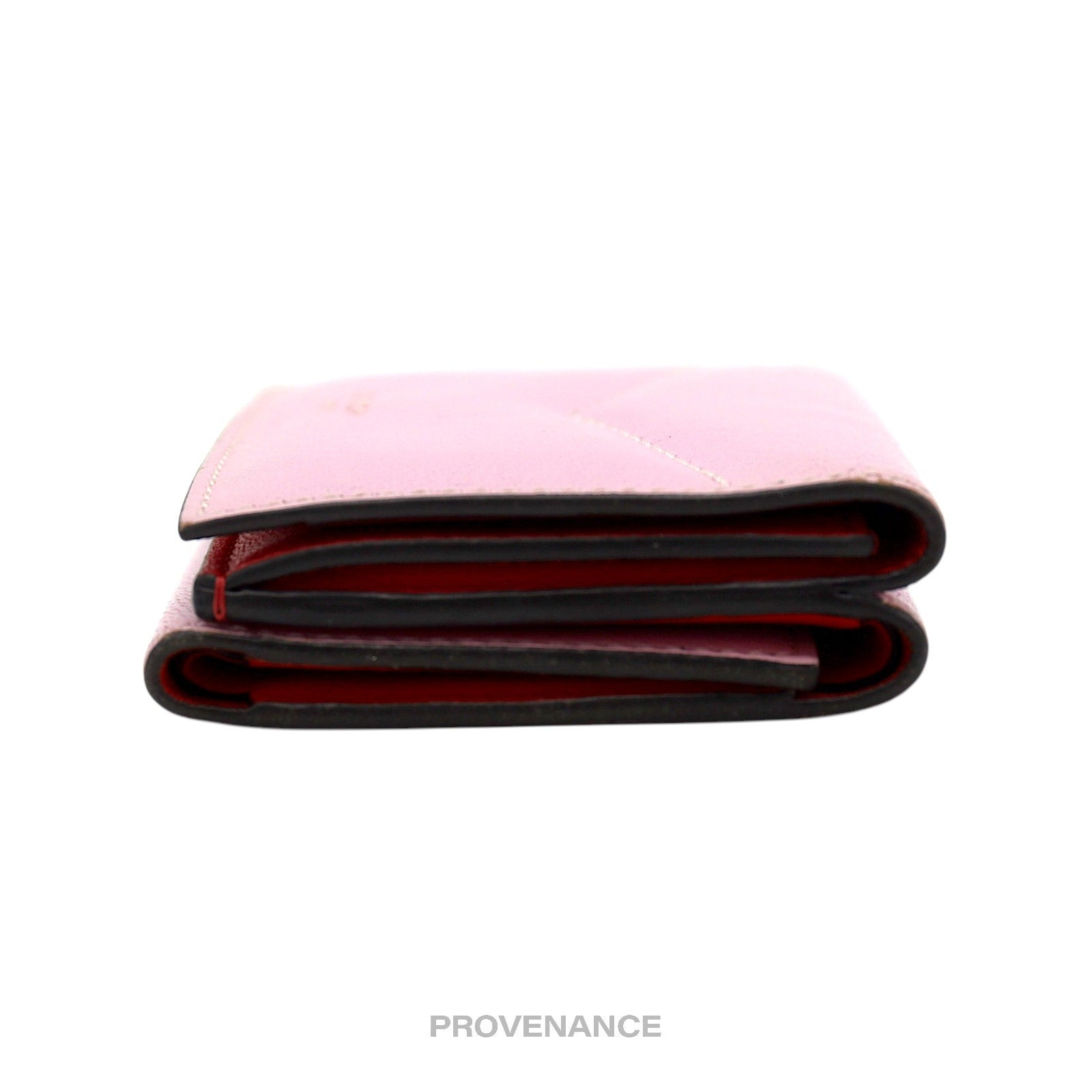 Givenchy Trifold Wallet - Two Tone Pink Red Leather - 9