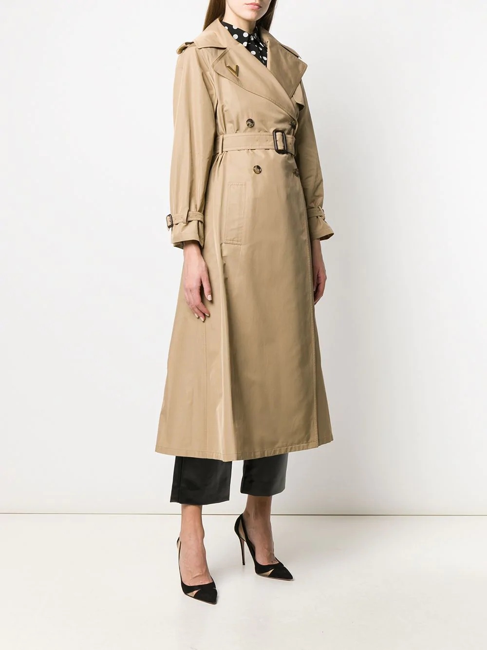 belted midi trench coat - 3