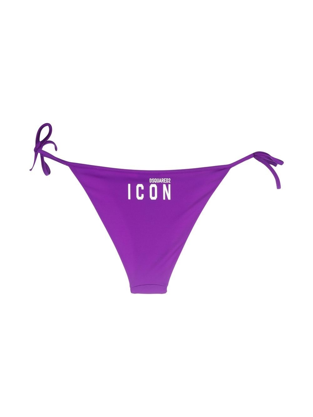 logo-print side-tie bikini bottoms - 2