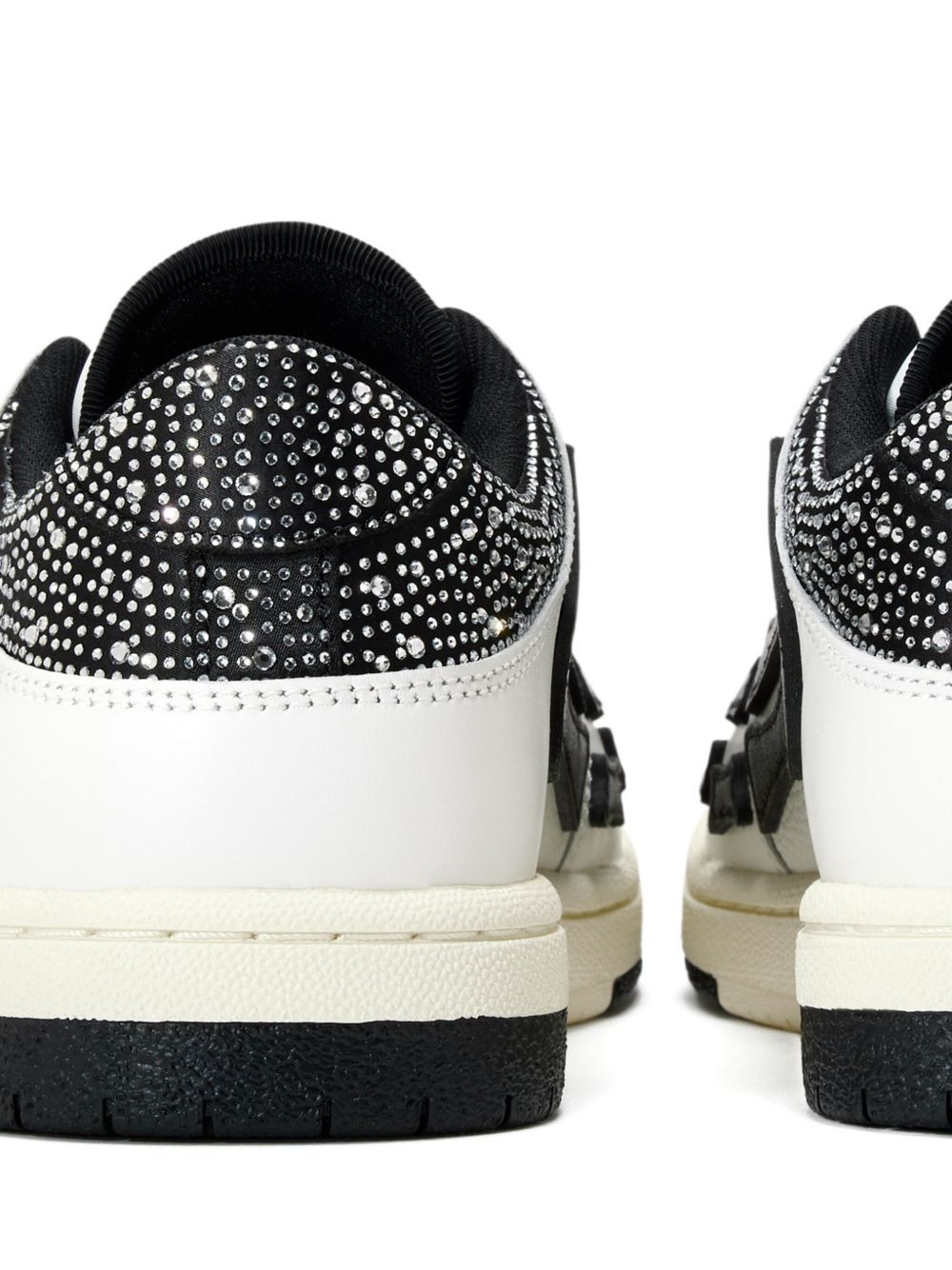 crystal-embellished bone sneakers - 3