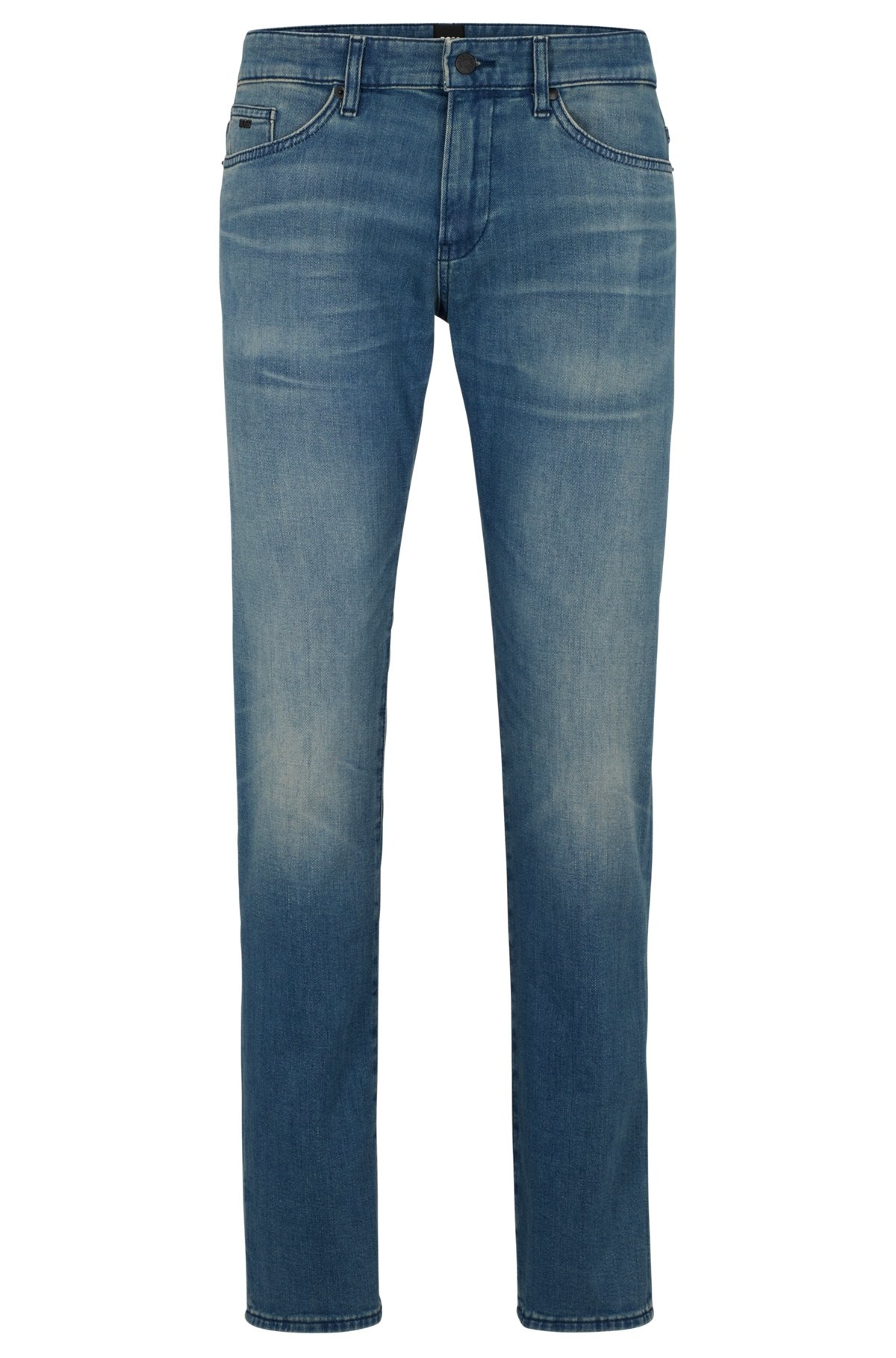 SLIM-FIT JEANS IN SUPER-SOFT BLUE STRETCH DENIM - 1