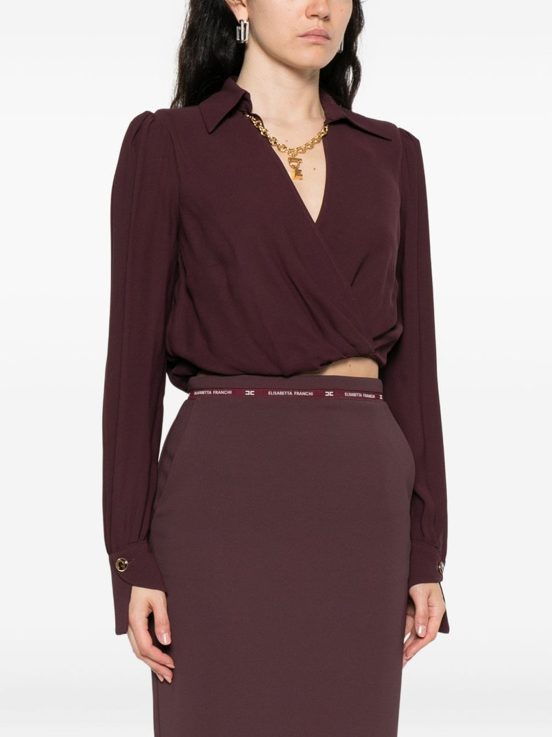 wrap-effect long-sleeve top 3