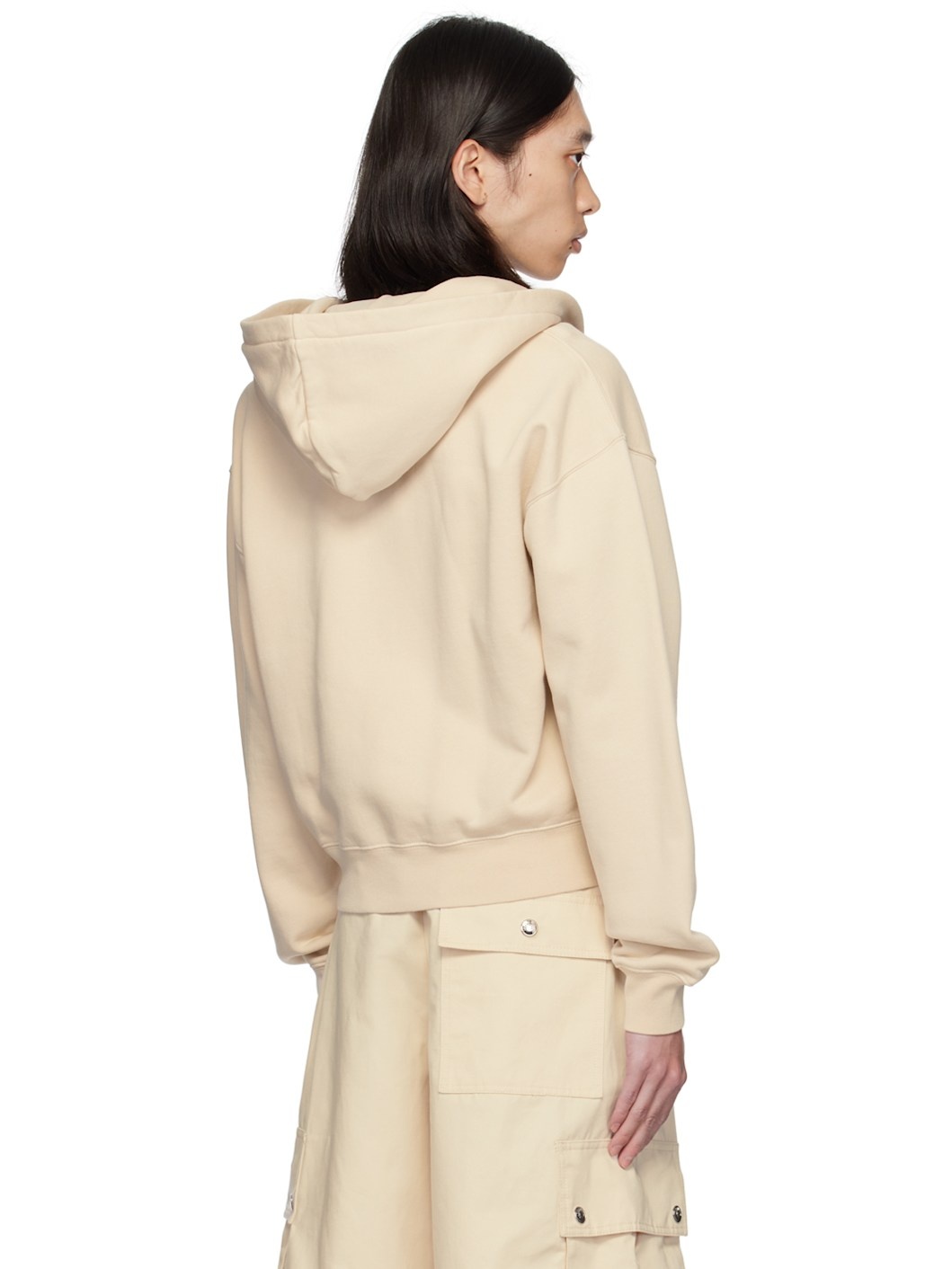 Beige La Casa 'Le hoodie Gros Grain zippé' Hoodie - 3