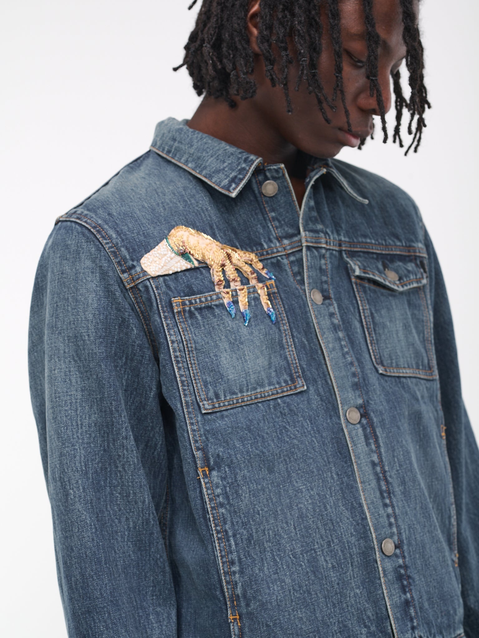 UNDERCOVER Hand Denim Jacket | hlorenzo | REVERSIBLE