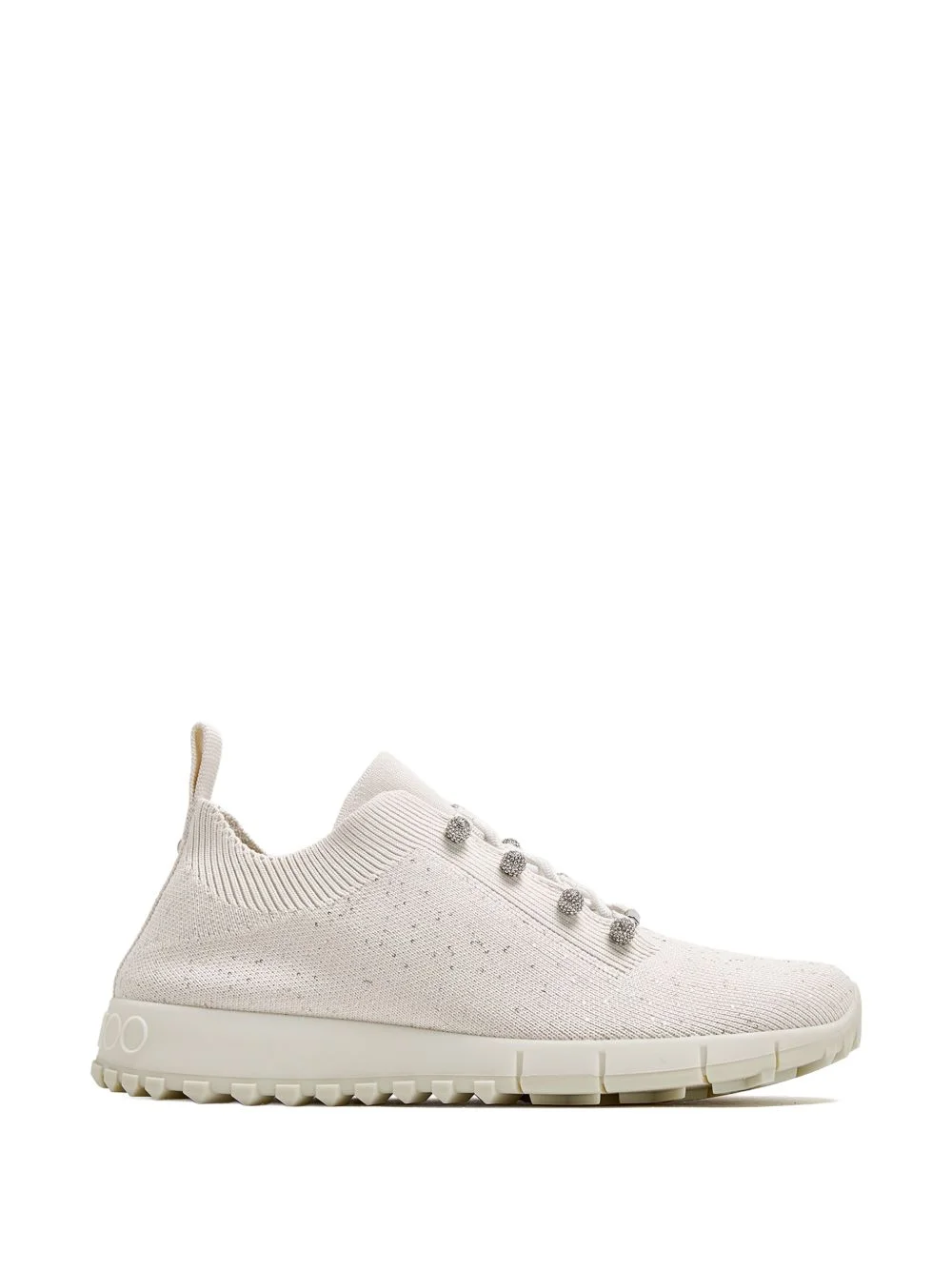 crystal-embellished knitted sneakers - 1
