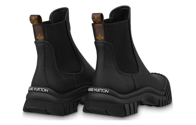 (WMNS) LOUIS VUITTON Ruby Flat Ankle Boots 'Black' 1ABUI1 - 4