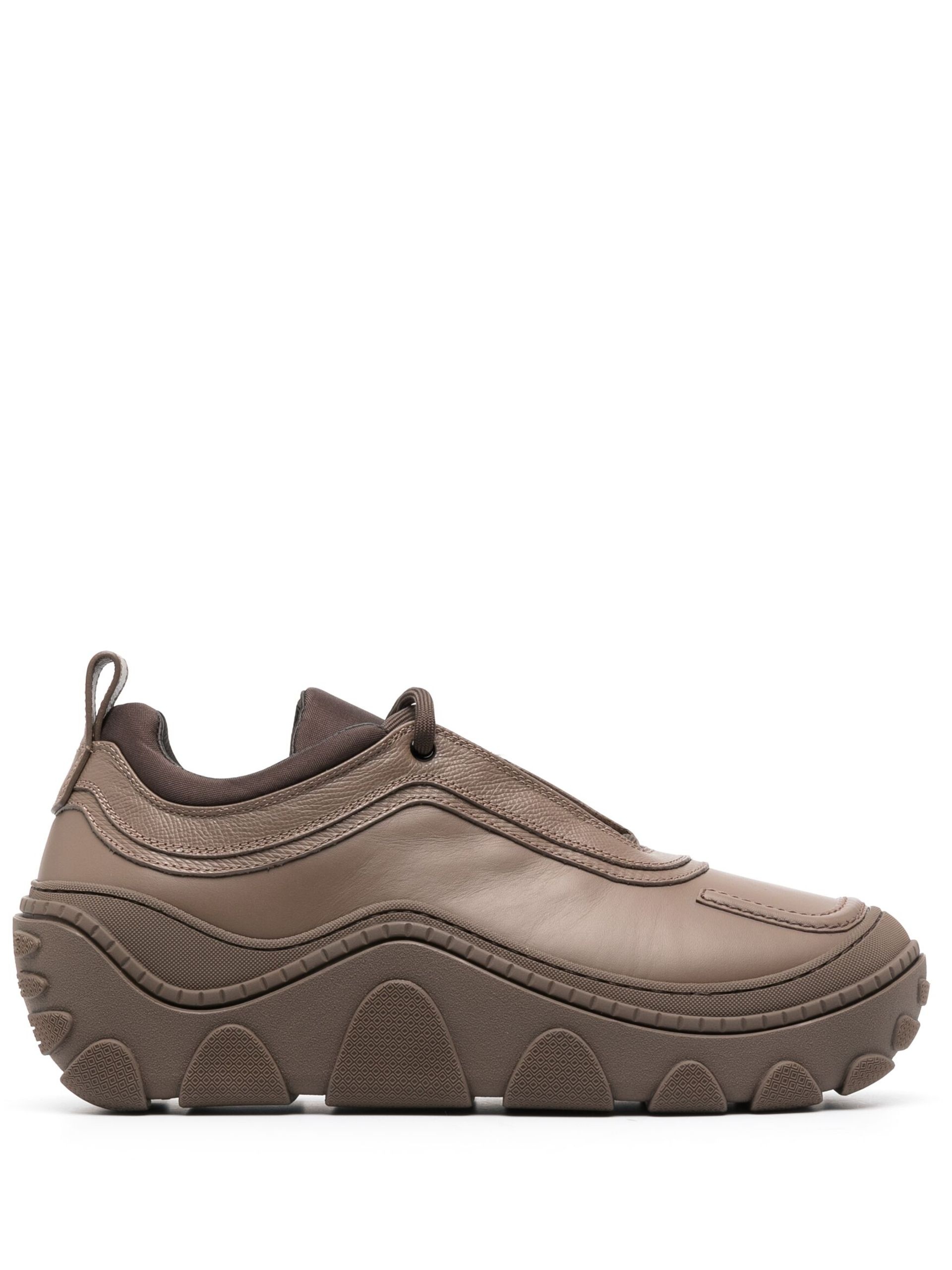 Brown Tonkin Low-Top Leather Sneakers - 1