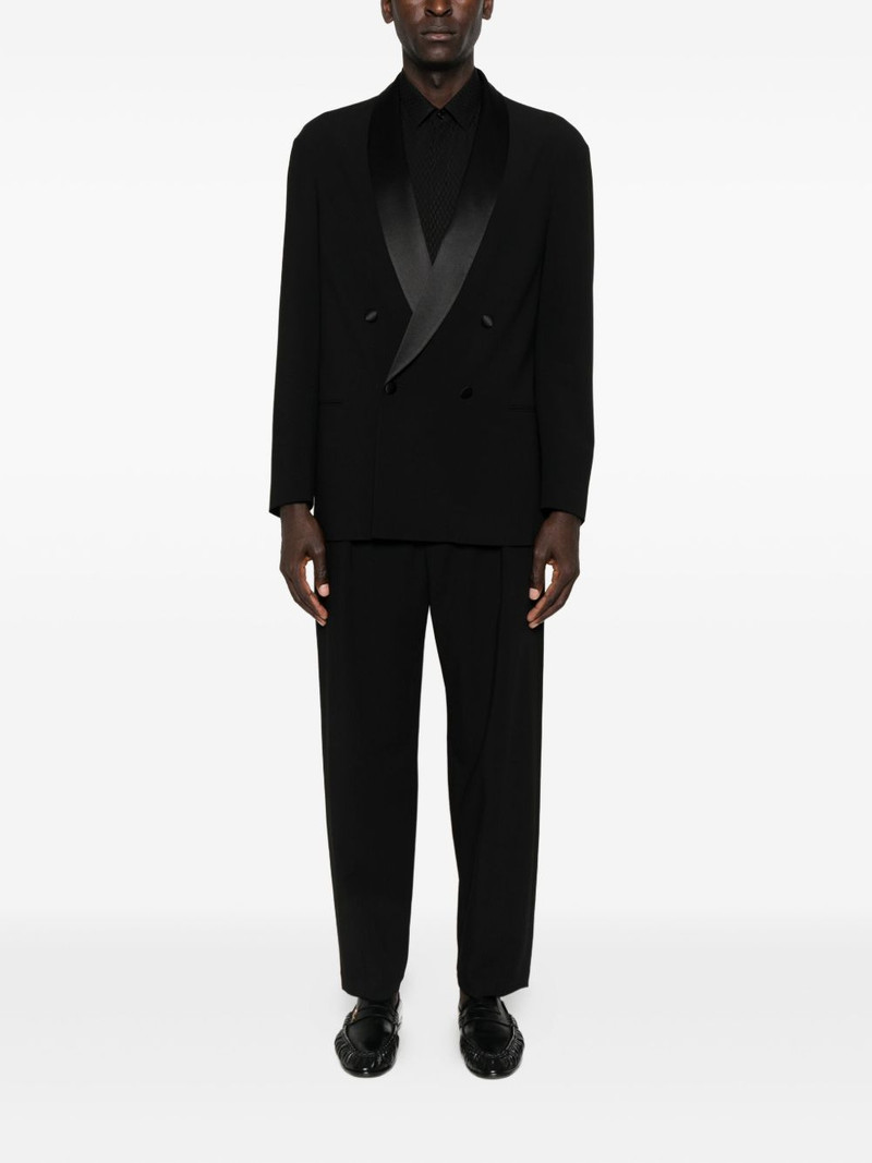 GIORGIO ARMANI satin-lapels double-breasted suit outlook