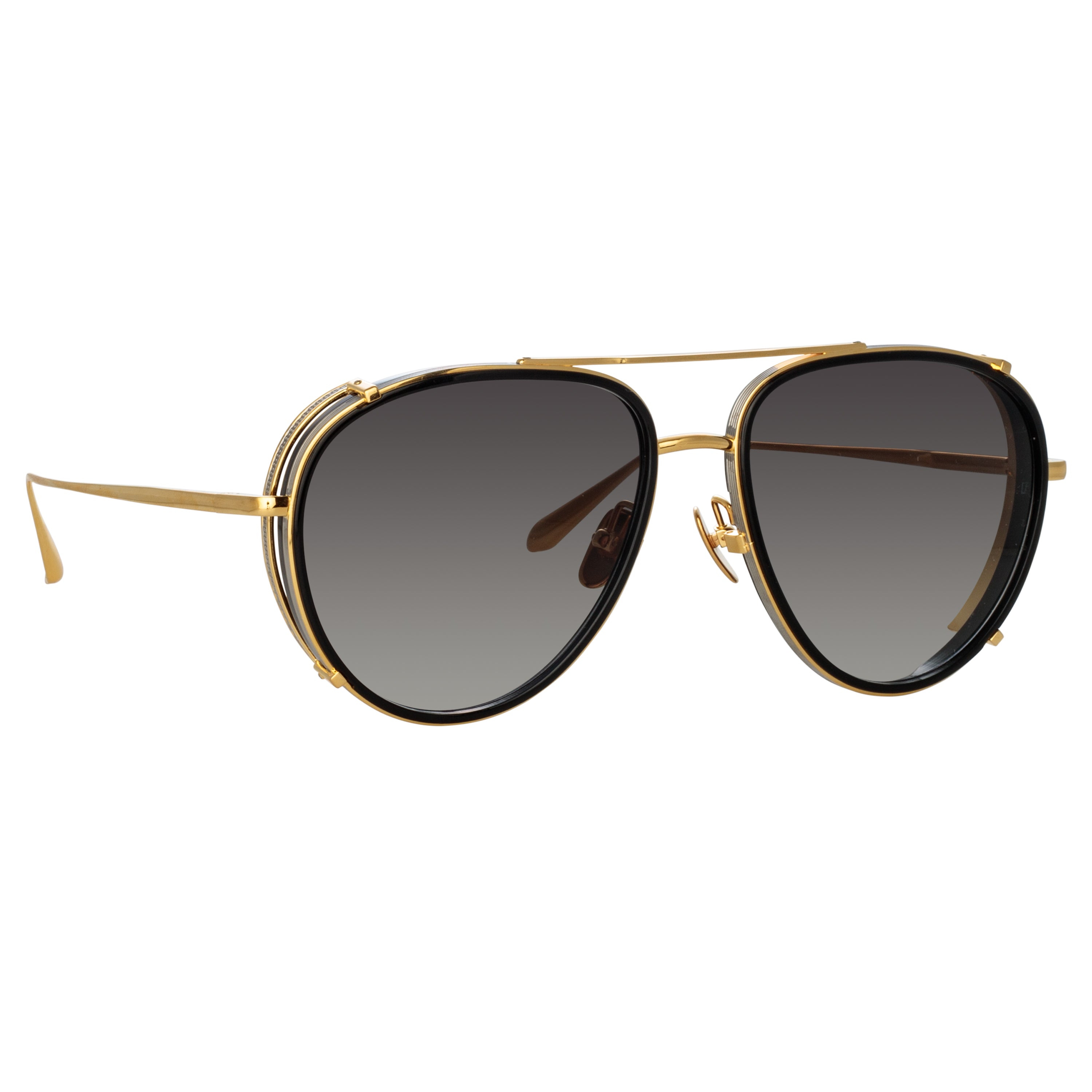 DIMITRI AVIATOR SUNGLASSES IN MATT NICKEL - 2