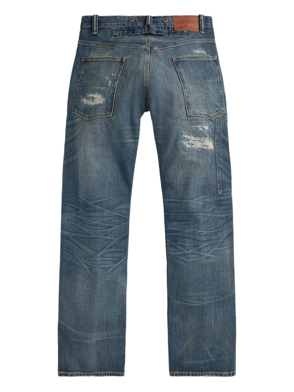 distressed straight-leg jeans - 2