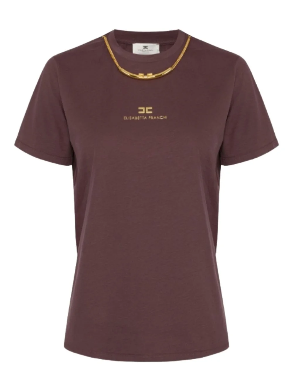 gold-chain embellished T-shirt - 1