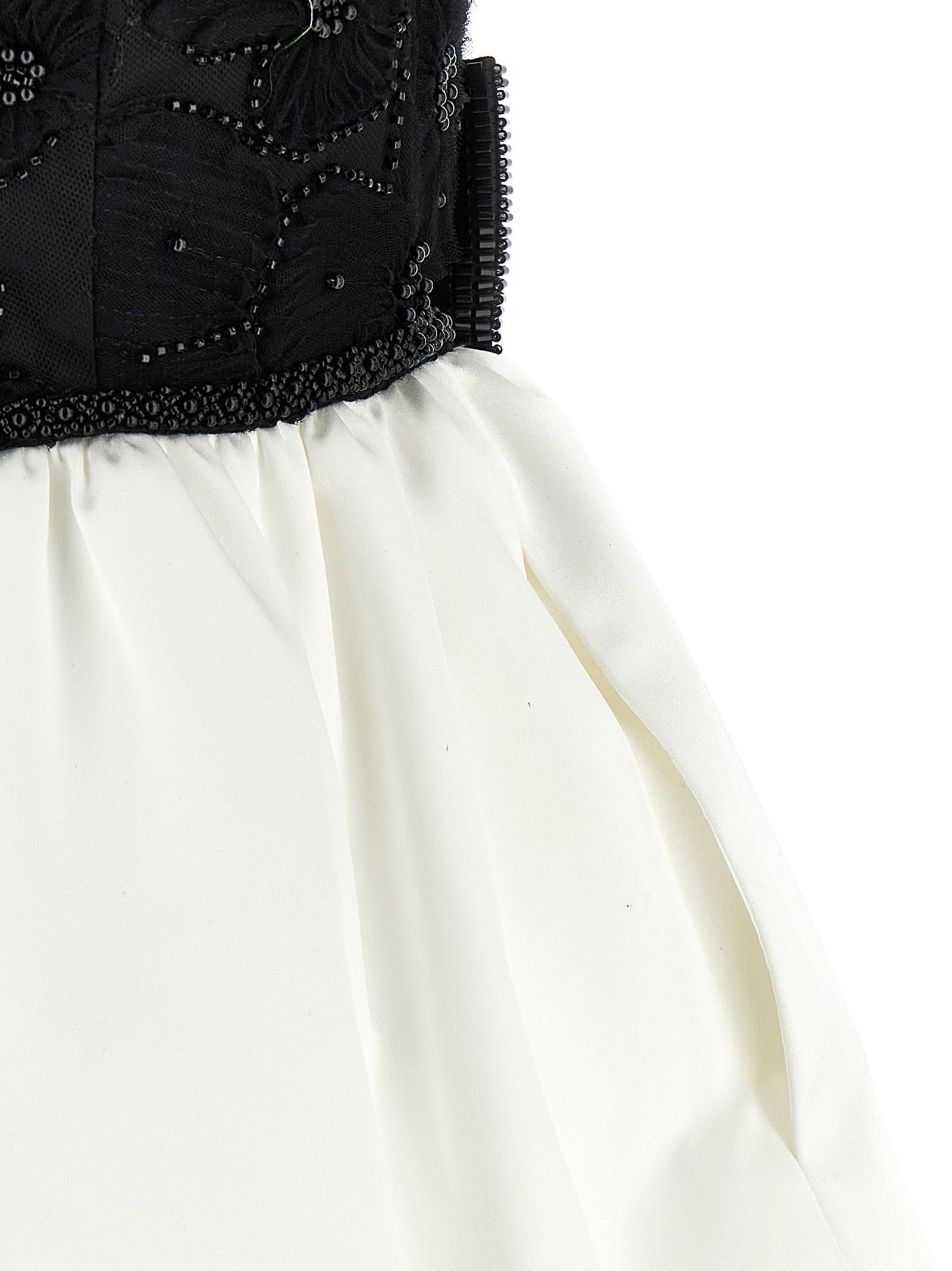 Self Portrait Women 'Black And White Tulle Mini' Dress - 4