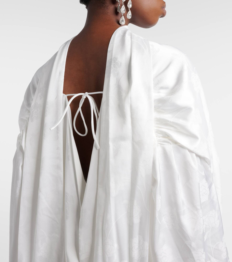 Bridal scarf-detail satin minidress 5