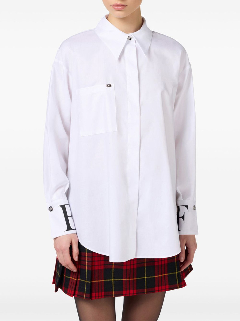 logo-print cotton shirt 4