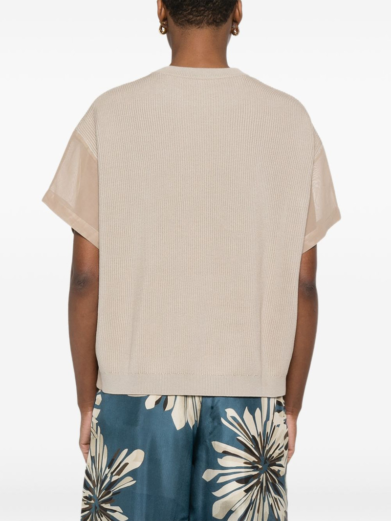 panelled ribbed T-shirt 4