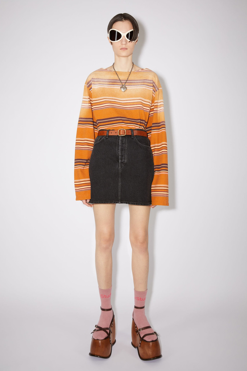 Acne Studios Ribbed logo socks - Bubble Gum Pink Melange outlook