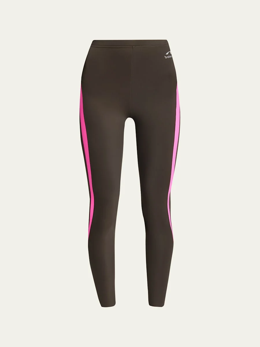 Side Stripe Crop Leggings - 1