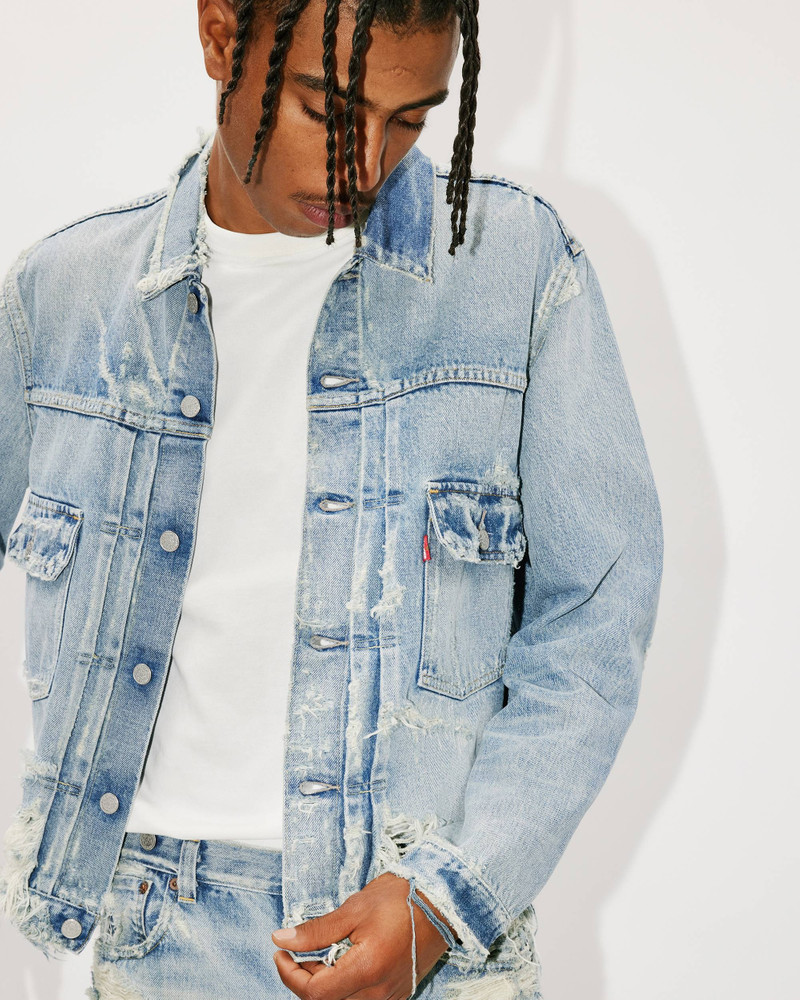 KENZO x LEVI'S® Type II distressed genderless denim trucker jacket 14