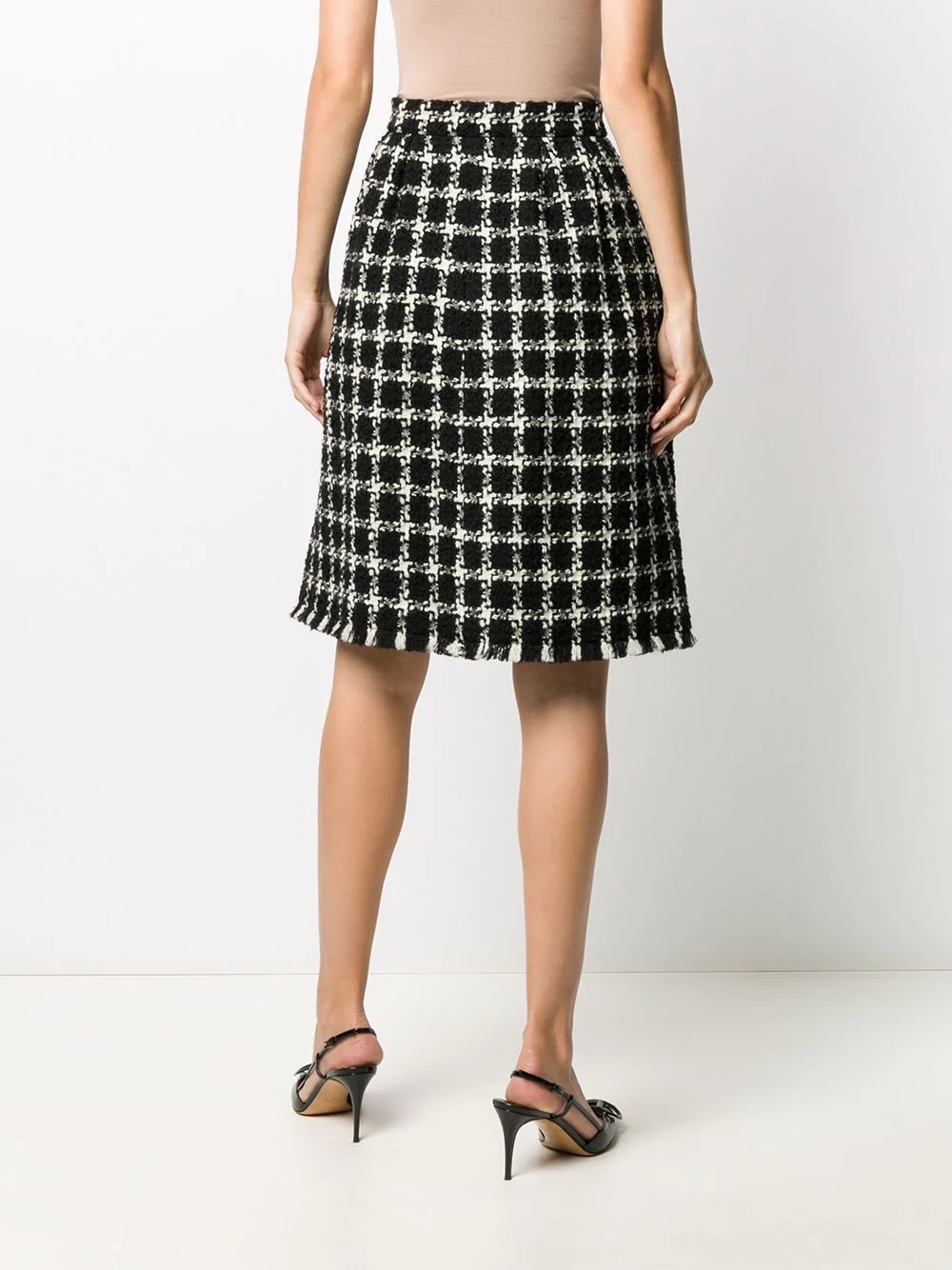 houndstooth check skirt - 4