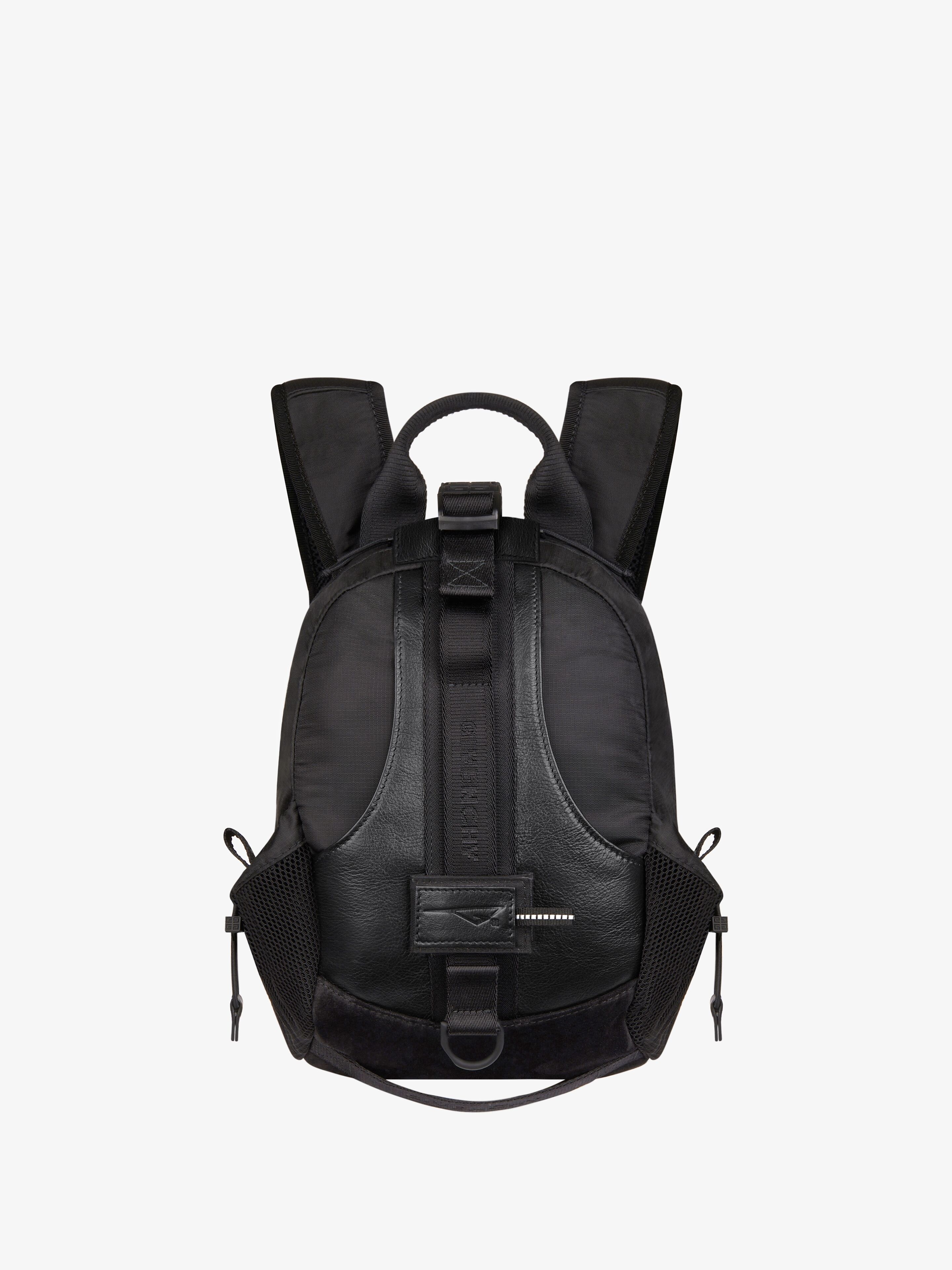 SMALL G-TRAIL BACKPACK IN NYLON AND LEATHER - 1